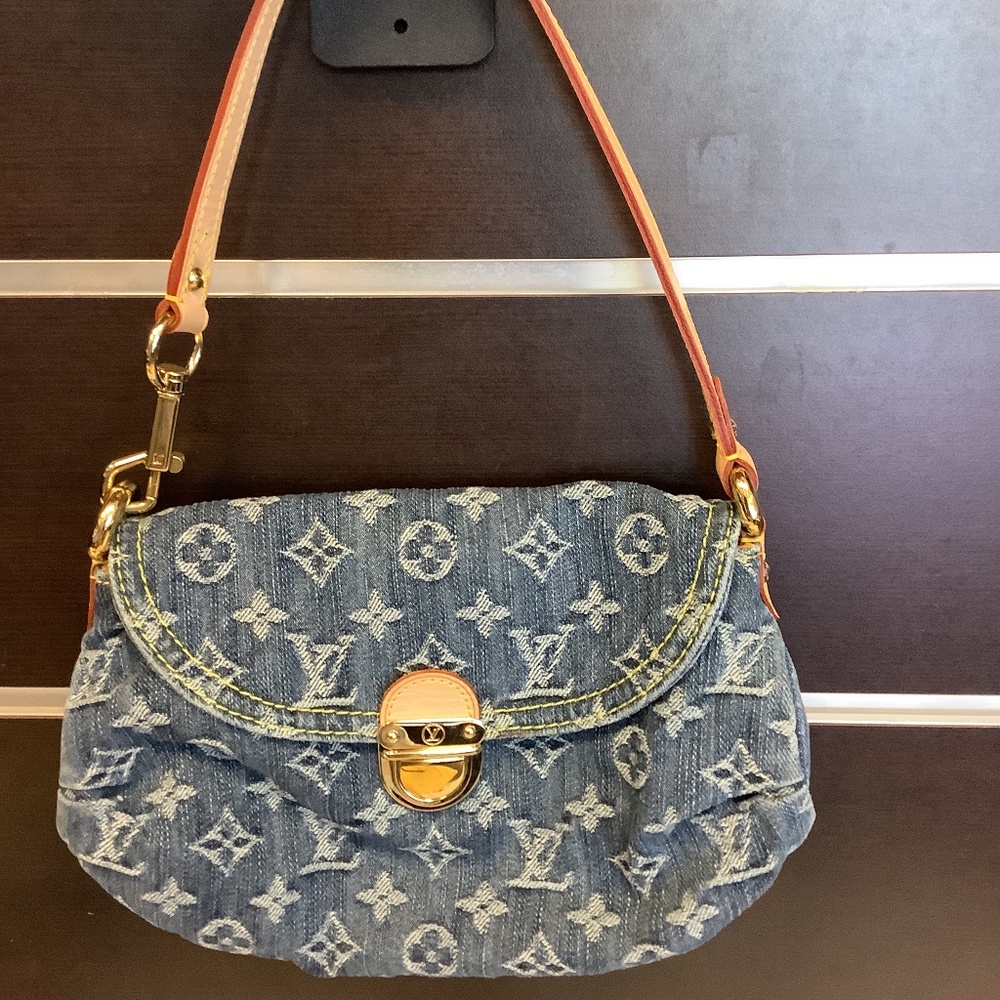 Louis Vuitton Mini Pleaty Denim Shoulder Bag